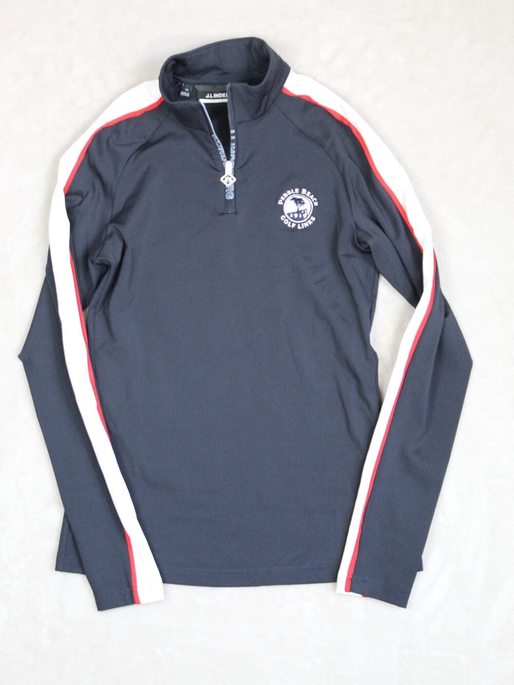 J Lindeberg Pebble Beach Golf Quarter Zip Womens XS Blue Navy Minimalist